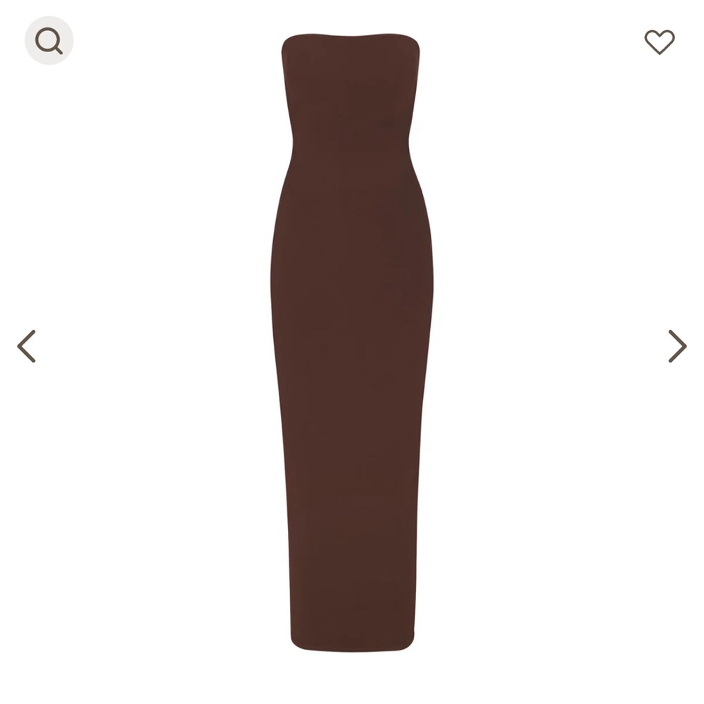 Skims tube dress size medium color cocoa new with tags
